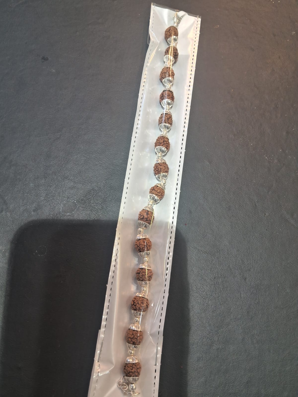 Rudraksha Bracelet with Silver Capping | Handcrafted Spiritual Healing Bracelet for Men & Women